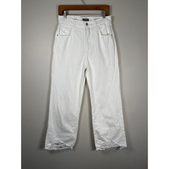 DL1961 Denim - DL1961 Hepburn Wide Leg High Rise Vintage White Ankle Jeans Womens Size 28